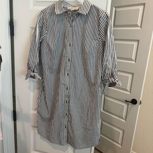 Michael Michael Kors Striped Tunic Dress Button Down Size 2